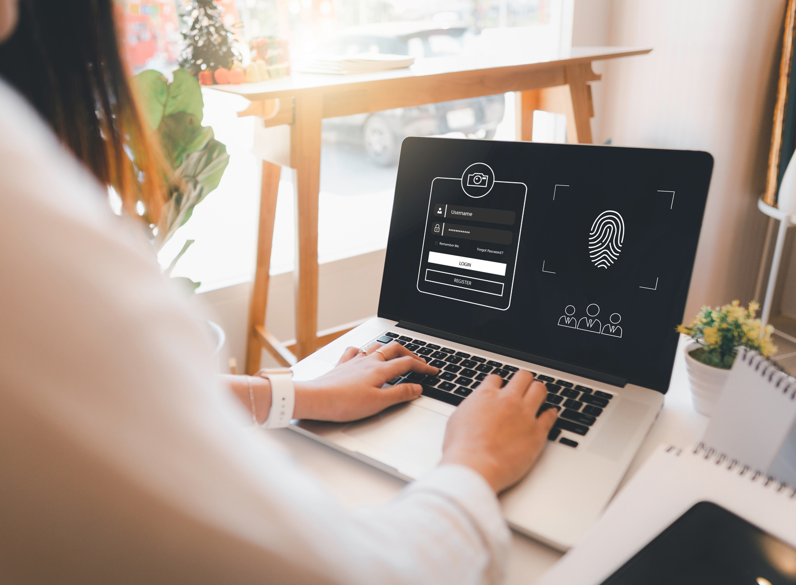 cyber security concept, Login, User, identification information security and encryption, secure access to user's personal information, secure Internet access, cybersecurity.